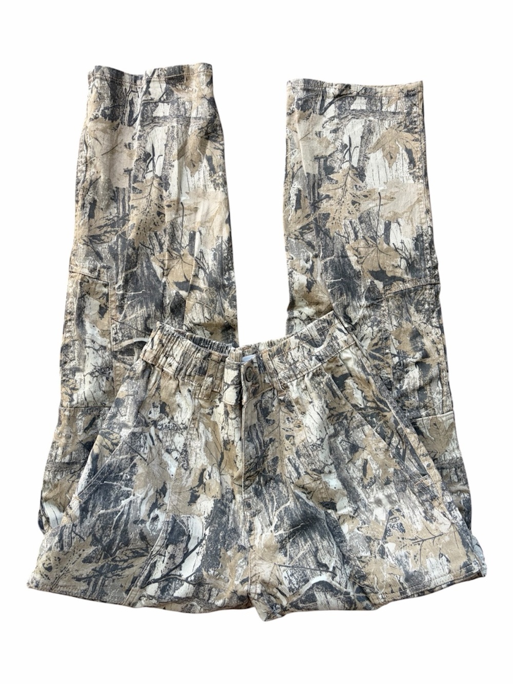 Bluenotes Camo Cargo Pants Woodland Camouflage Utility Straight Leg Gorpcore